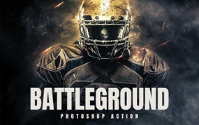 战争战场照片处理效果PS动作模板 Battleground – Photoshop Action
