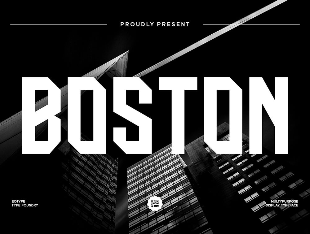 波士顿 – 现代几何字体 设计素材 第1张