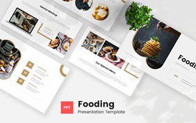 食品菜单展示幻灯片演示PPT模板 Fooding – Food PowerPoint Template