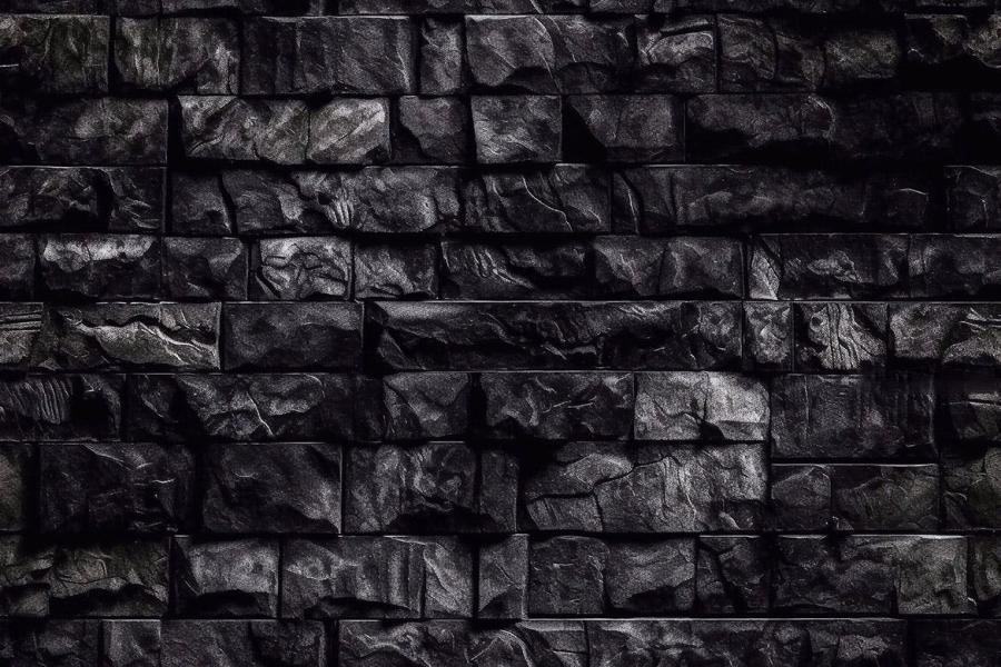 背景素材-3D抽象黑色石头砖墙无缝拼接背景图片素材 图片素材 第3张