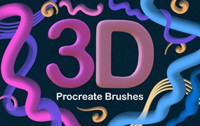 3D流行的Procreate画笔 3D Pop Procreate Brushes