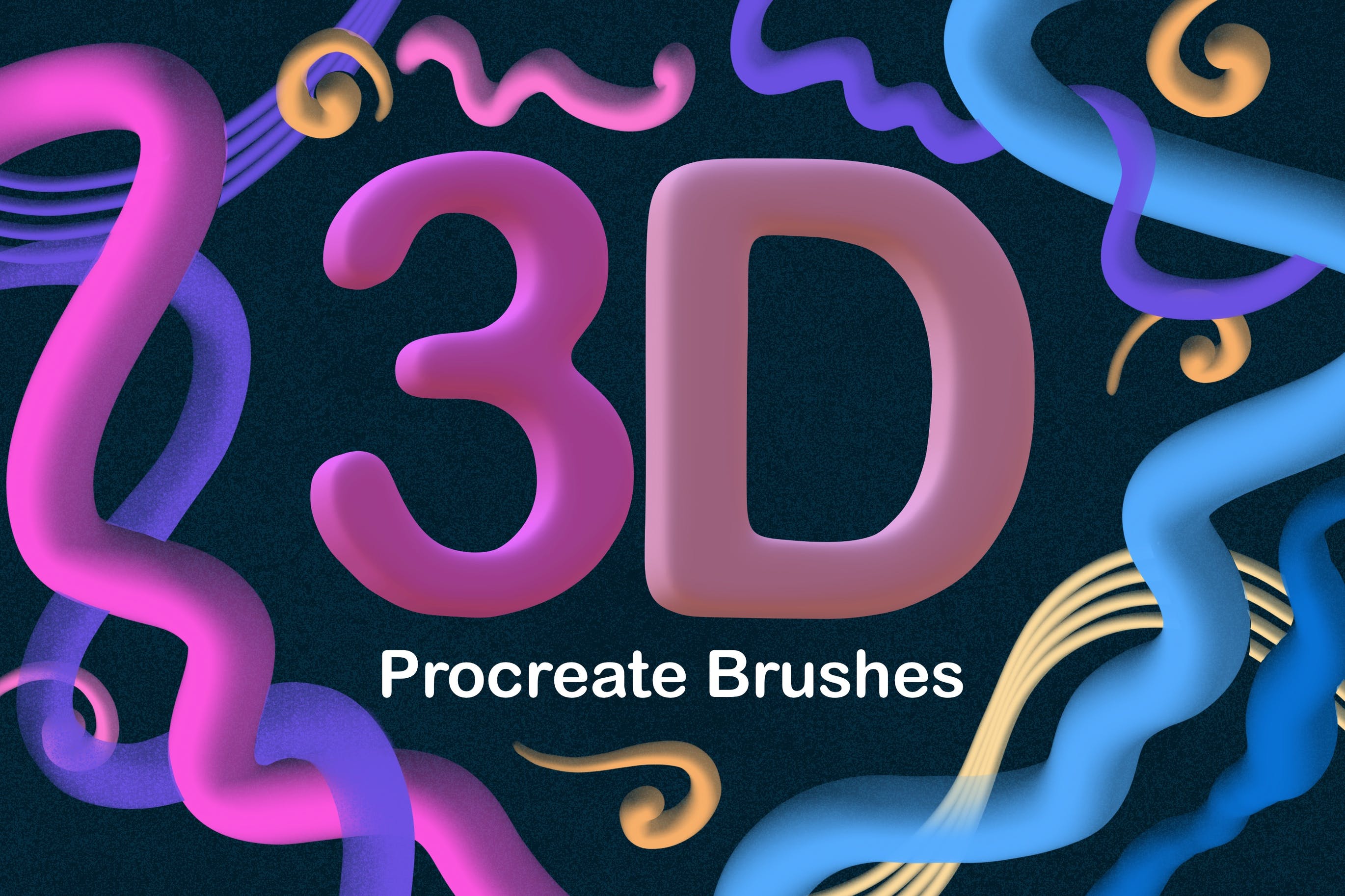 3D流行的Procreate画笔 3D Pop Procreate Brushes 笔刷资源 第1张