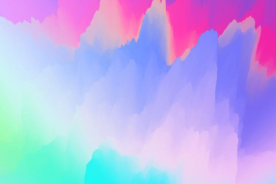 背景素材-彩虹色云彩山体渐变叠加剪影背景JPG素材 图片素材 第5张
