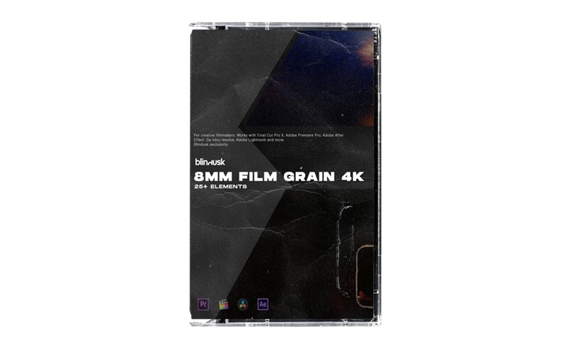Blindusk 高品质潮流复古电影扫描8mm胶片颗粒视频遮罩素材 8mm FILM GRAIN 设计素材 第1张