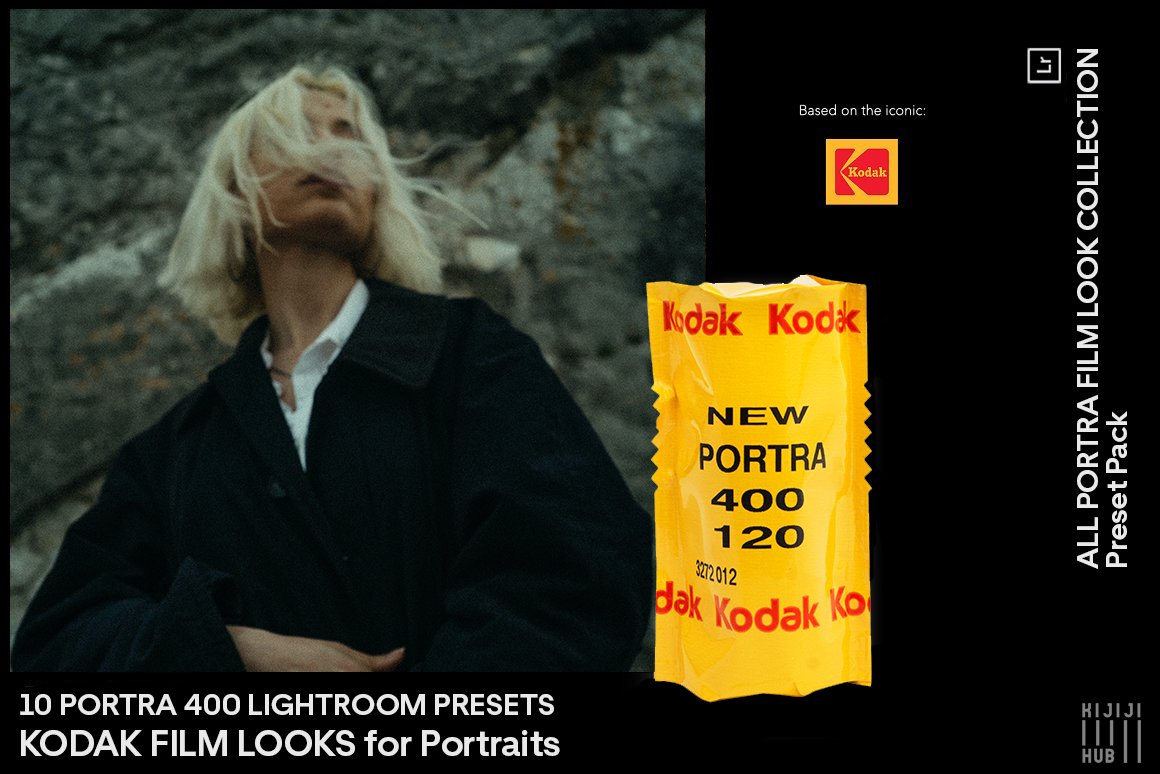 10款柯达人像胶卷真实模拟后期一键真实胶卷效果LR预设 KijijiHub Kodak Film Looks for Portraits 插件预设 第1张