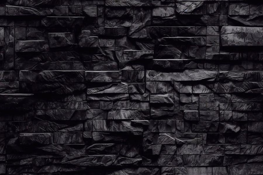背景素材-3D抽象黑色石头砖墙无缝拼接背景图片素材 图片素材 第5张