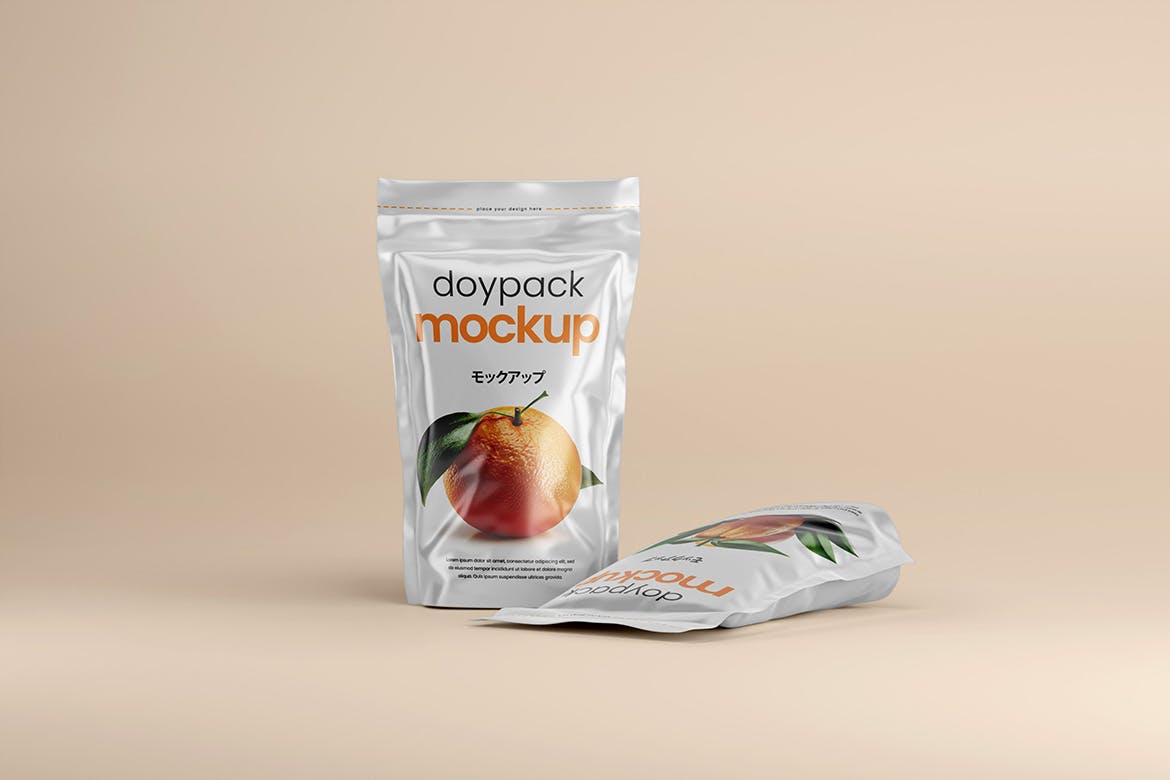 零食袋包装自立袋样机图 Doypack Mockup 样机素材 第2张