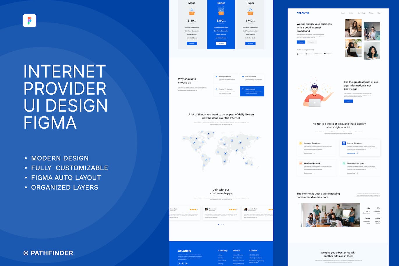 互联网提供商简介网站现代UI模板 Internet Provider – Internet Provider Figma Design APP UI 第1张