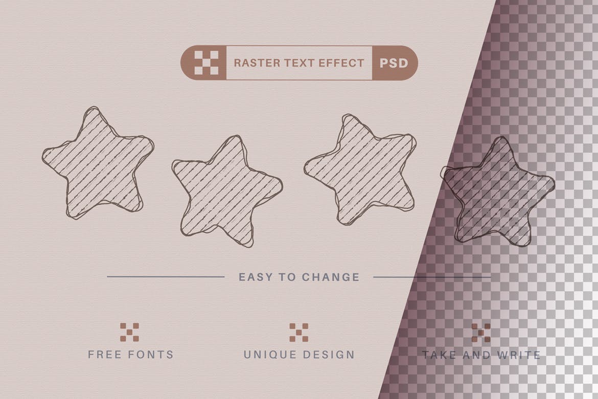 铅笔素描文字效果字体样式 Pencil Sketch – Editable Text Effect, Font Style 插件预设 第5张