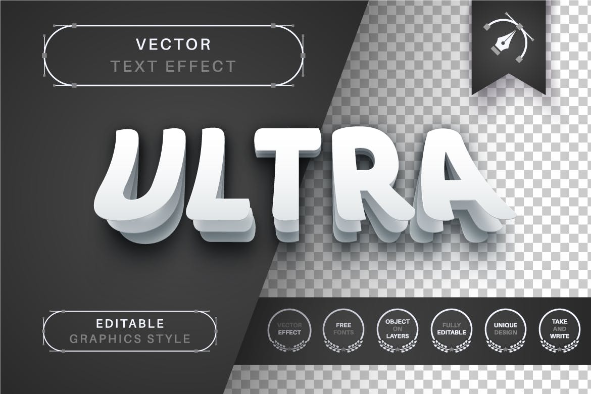 分层纸张矢量文字效果字体样式 Office Paper – Editable Text Effect, Font Style 插件预设 第2张