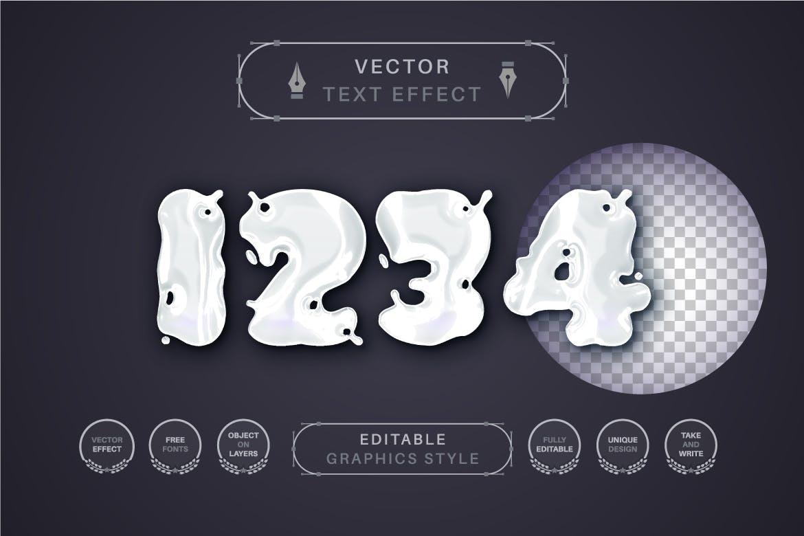 白色牛奶矢量文字效果字体样式 White Milk – Editable Text Effect, Font Style 插件预设 第2张