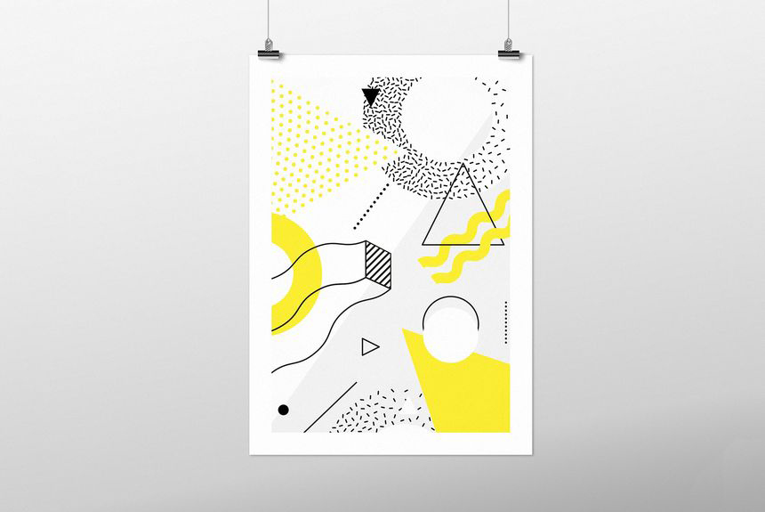PNG素材-60款极简设计抽象几何图形矢量海报PNG元素 图片素材 第6张
