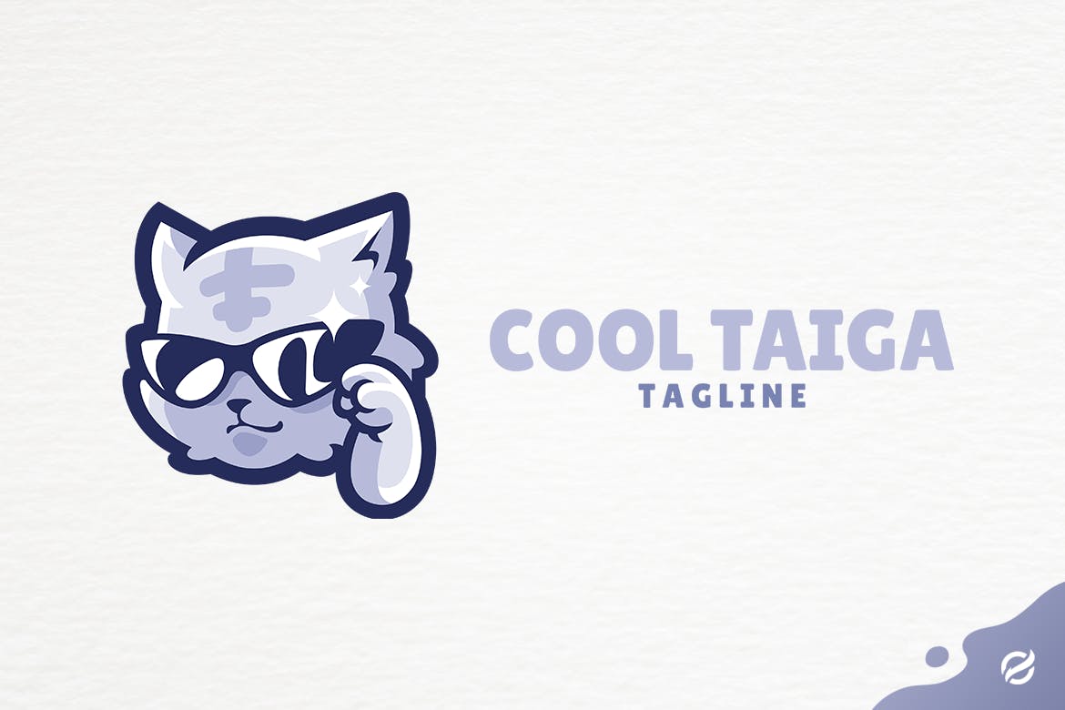 墨镜老虎Logo插画模板 Cool Taiga 图片素材 第3张