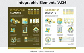 可视化数据信息图表元素素材v136 Infographic Elements Ver. 136