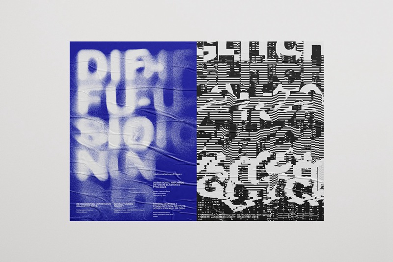 20个潮流抽象视觉海报标题特效字体设计智能贴图样机模板 Typographic Poster Layouts No.01 样机素材 第3张
