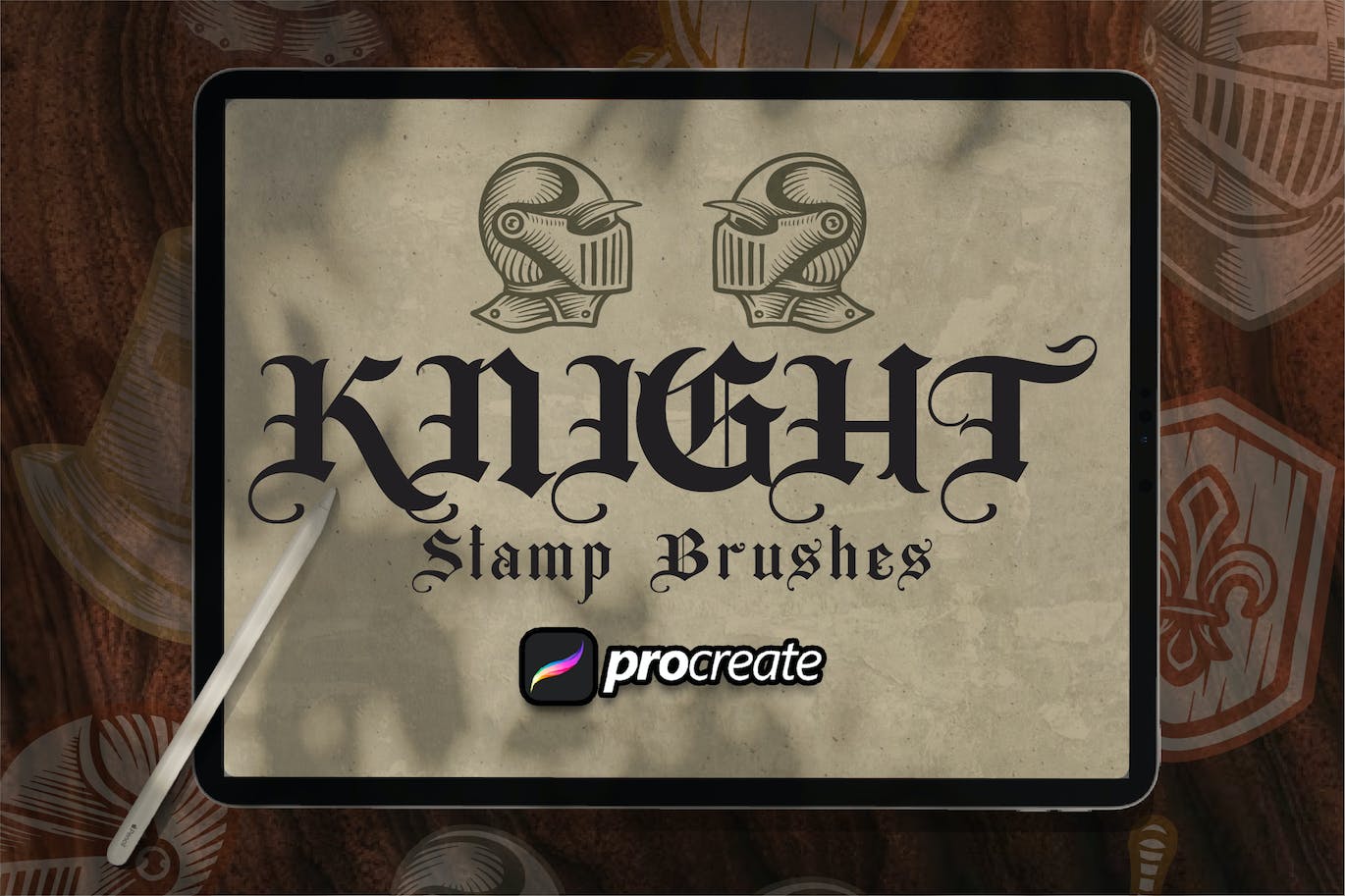骑士纹章Procreate印章绘画笔刷素材 Knight Heraldic Brush Stamp Procreate 笔刷资源 第2张