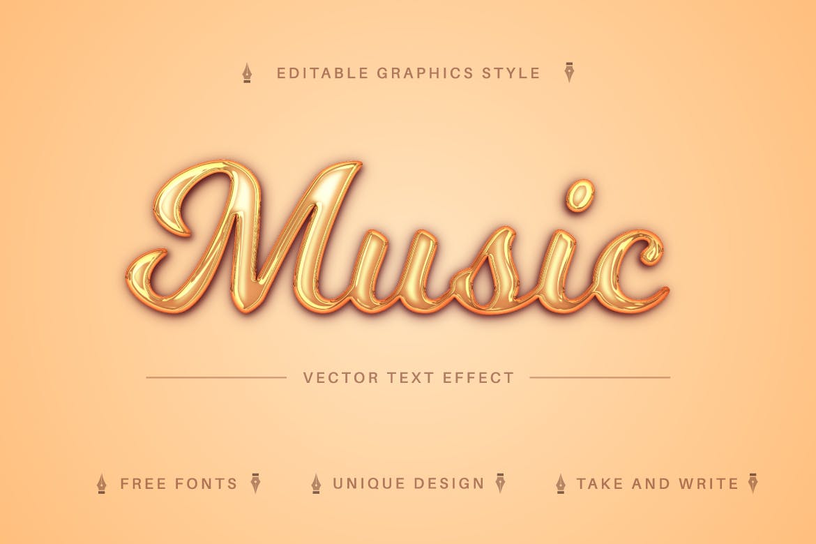 焦糖矢量文字效果字体样式 Caramel – Editable Text Effect, Font Style 插件预设 第6张