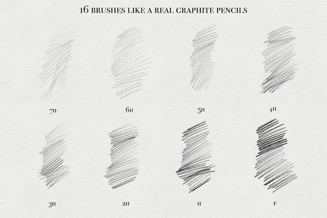 用于Procreate的石墨铅笔笔刷 Graphite Pencils for Procreate 笔刷资源 第2张