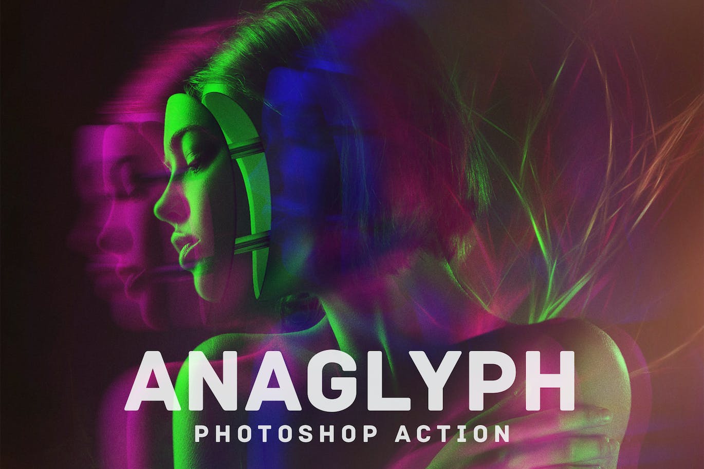 3D立体照片处理效果PS动作模板 Anaglyph – Photoshop Action 插件预设 第1张