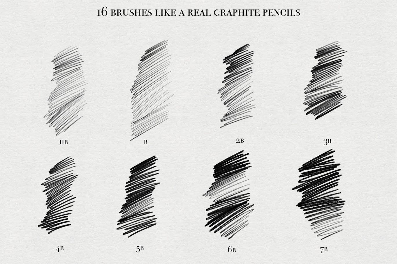 用于Procreate的石墨铅笔笔刷 Graphite Pencils for Procreate 笔刷资源 第7张