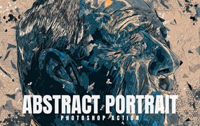抽象肖像照片处理效果PS动作模板 Abstract Portrait – Photoshop Action