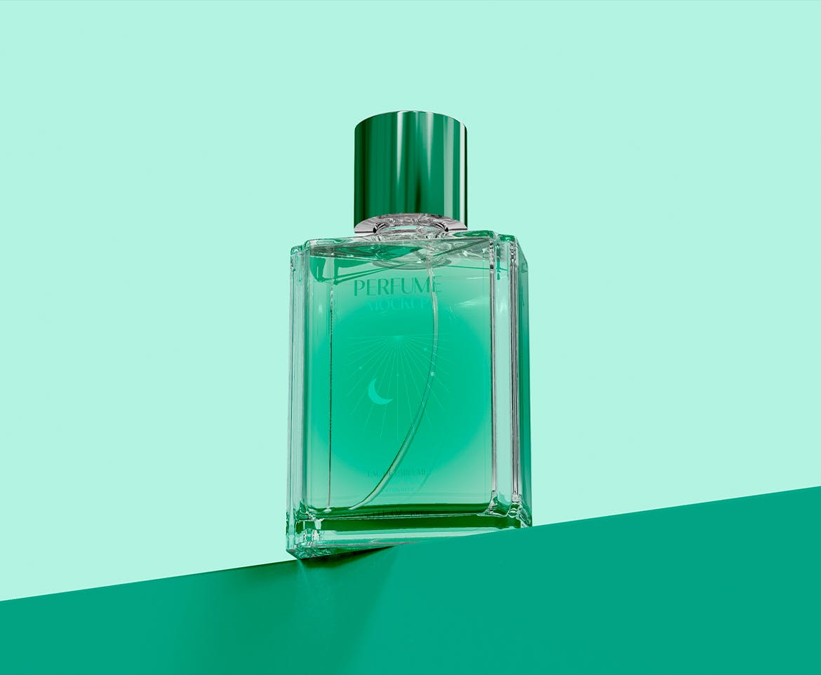 香水玻璃瓶品牌设计样机图 Perfume Bottle Mockup 样机素材 第3张