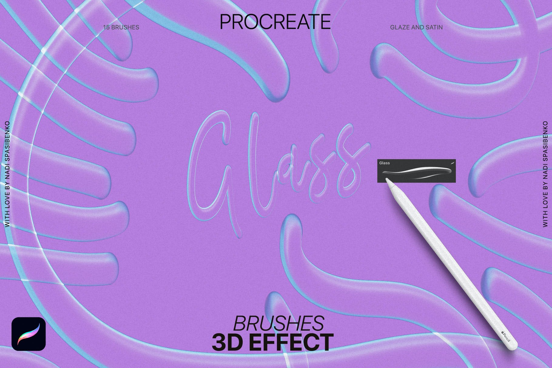 3D效果Procreate画笔 3D effect Procreate Brushes 笔刷资源 第13张