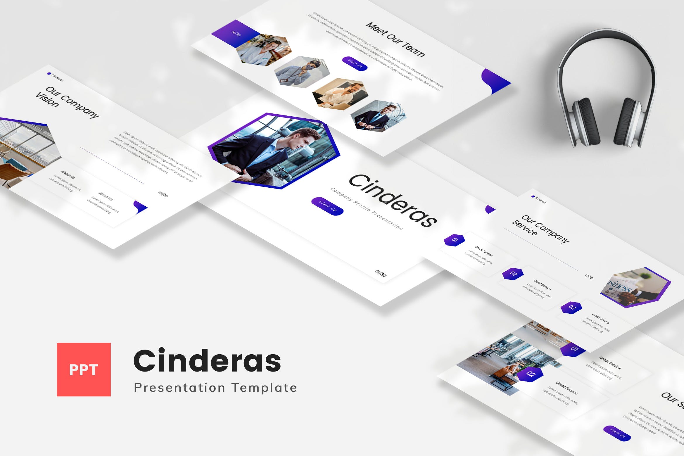 企业公司简介PPT设计模板 Cinderas – Company Profile PowerPoint Template 幻灯图表 第1张