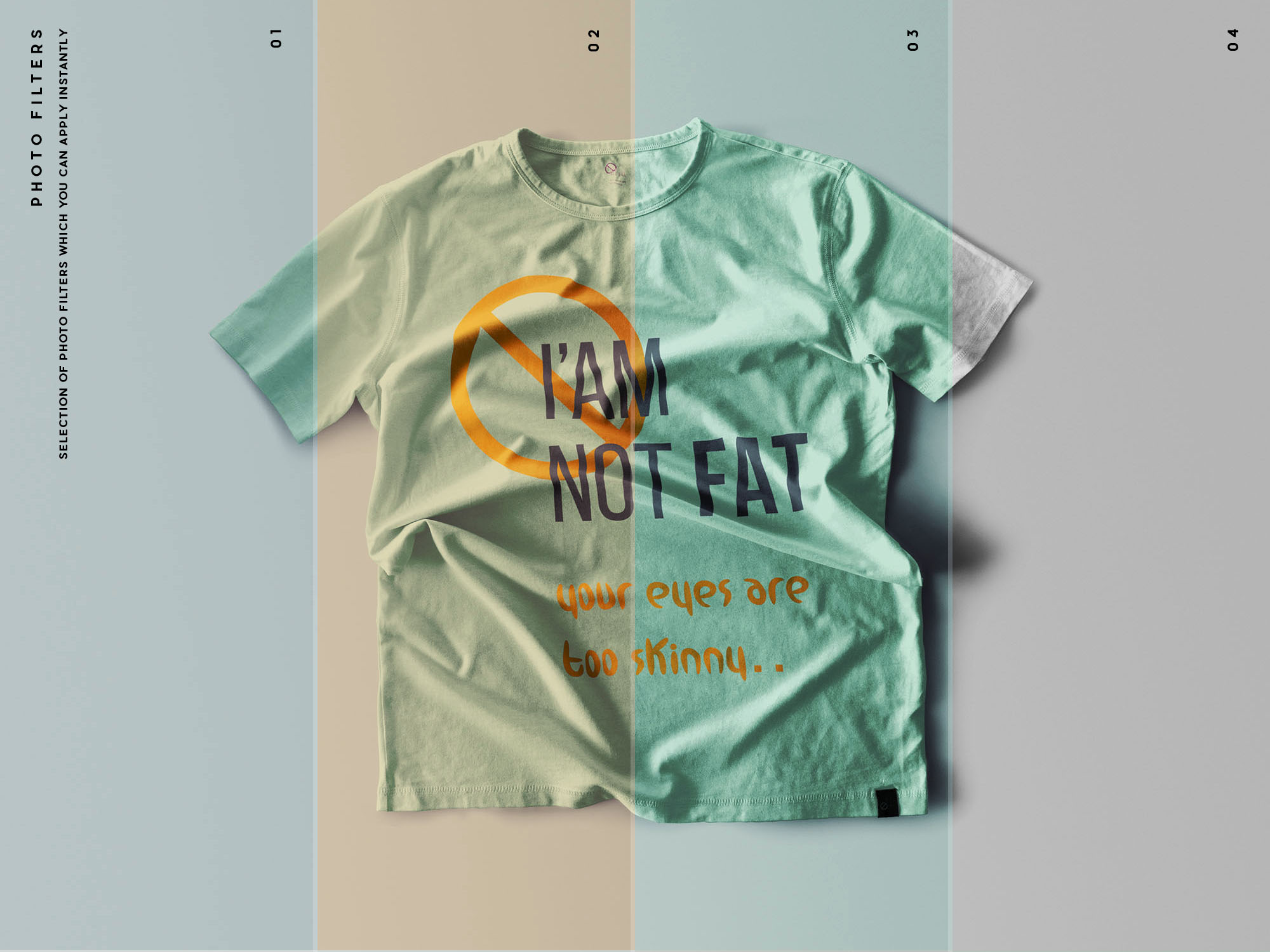 9 个褶皱T恤设计效果图样机 9 T-Shirt Mockups 样机素材 第1张