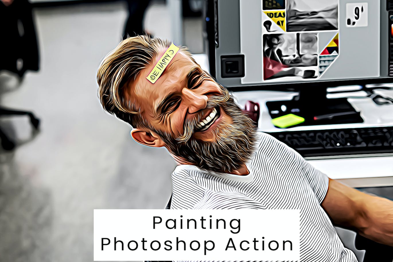 绘画效果照片处理Photoshop动作 Painting Photoshop Action 插件预设 第1张