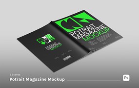 杂志效果图样机模板 Magazine Mockup