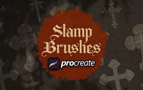 十字架纹章Procreate印章绘画笔刷素材 Cross Heraldic Brush Stamp Procreate