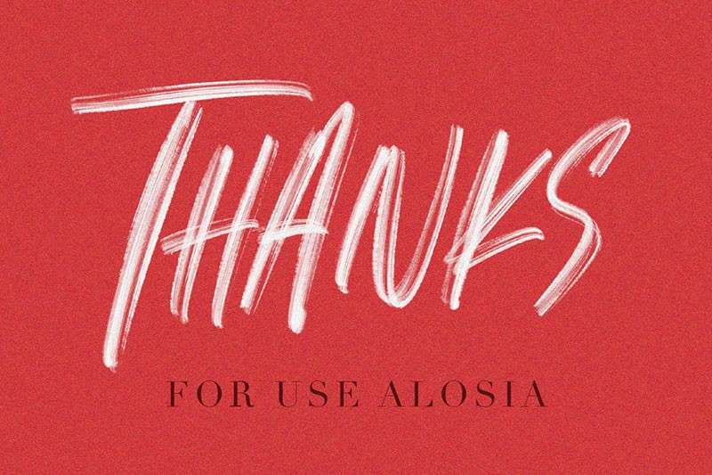 Alosia帅气的英文笔刷字体 设计素材 第9张
