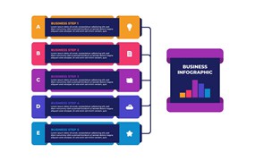 多彩专业商业信息图表模板 Colorful Professional Business Infographic