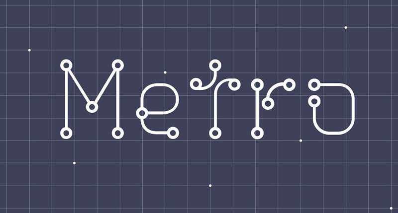 Metro 2.0创意有趣的英文字体，免费可商用 设计素材 第1张
