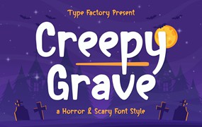 恐怖风格万圣节字体 Creepy Grave – A Horror and Scary Font Style