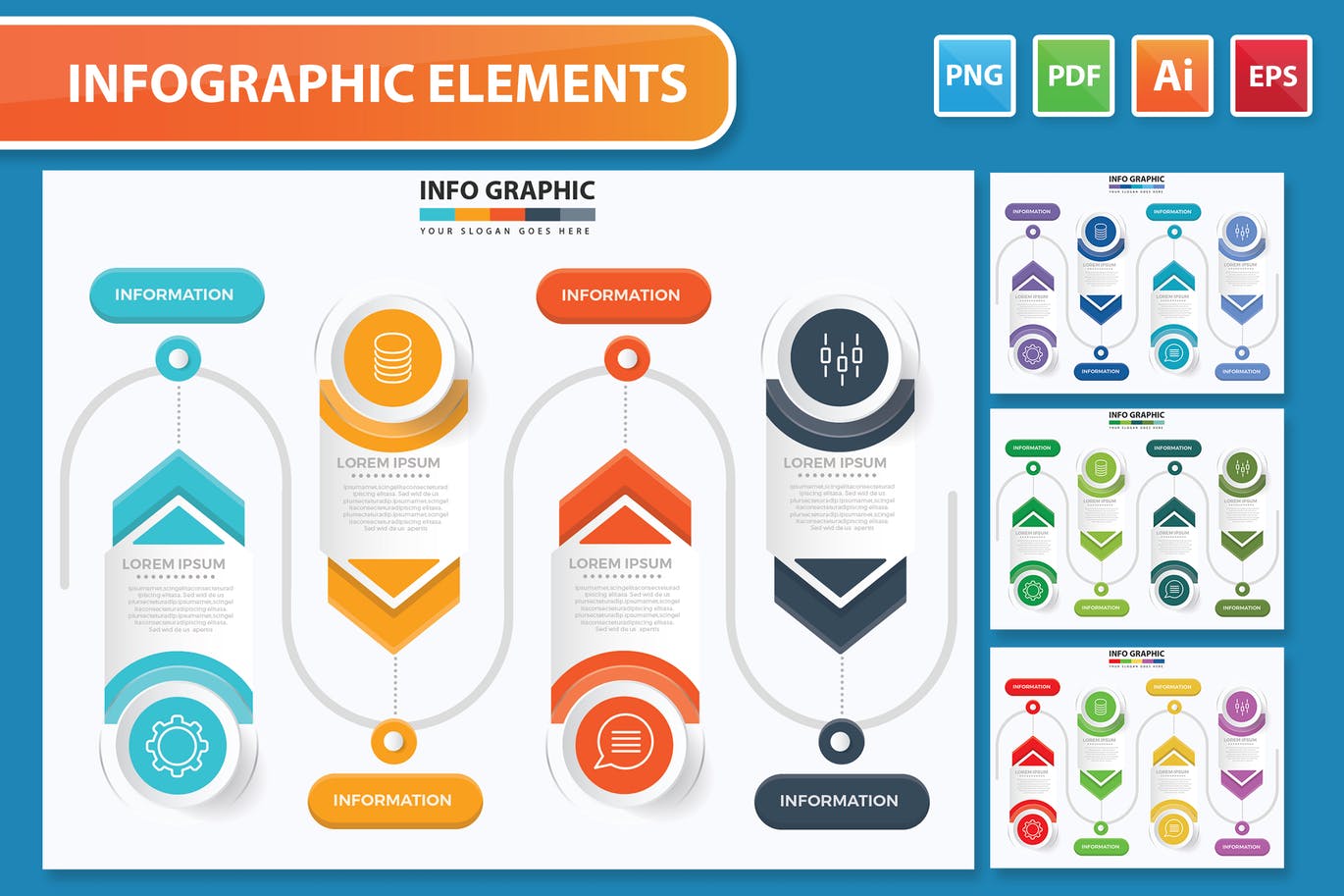 数据解释信息图表元素设计素材 Infographic Design 幻灯图表 第1张