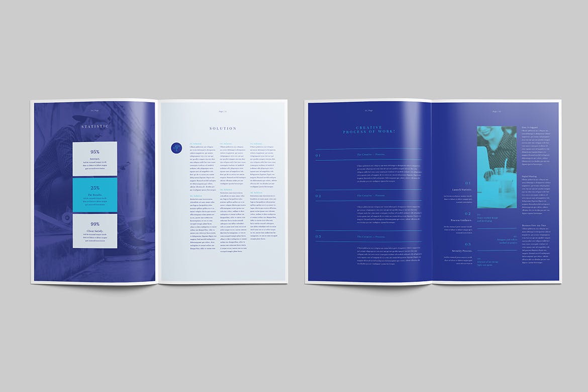商务商业杂志排版设计模板 Brochure 幻灯图表 第7张