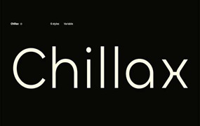 Chillax圆润无衬线英文字体，免费商用字体