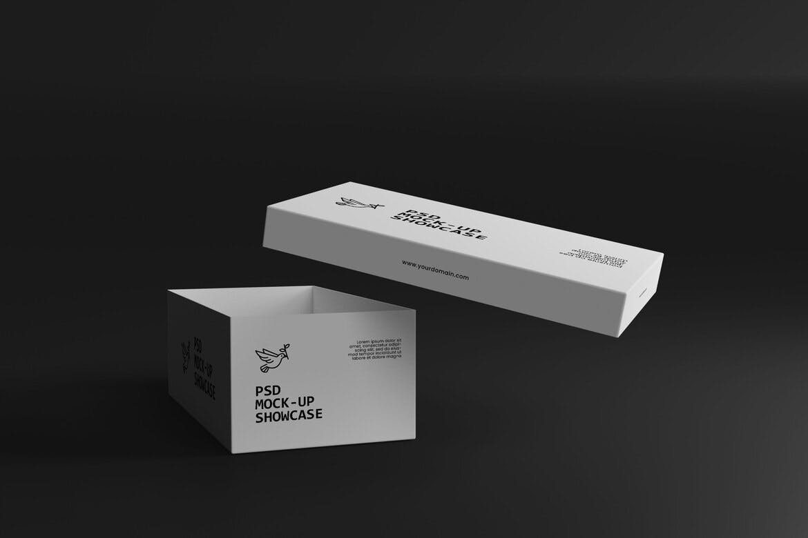 盒子外观包装设计样机 Box Packaging mockup 样机素材 第2张