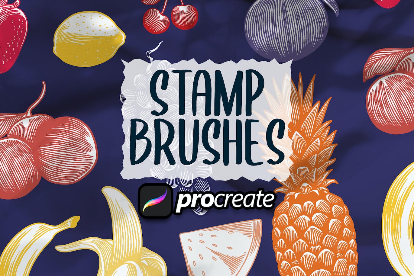 热带水果Procreate印章绘画笔刷素材 Tropical Fruit Brush Stamp Procreate 笔刷资源 第1张
