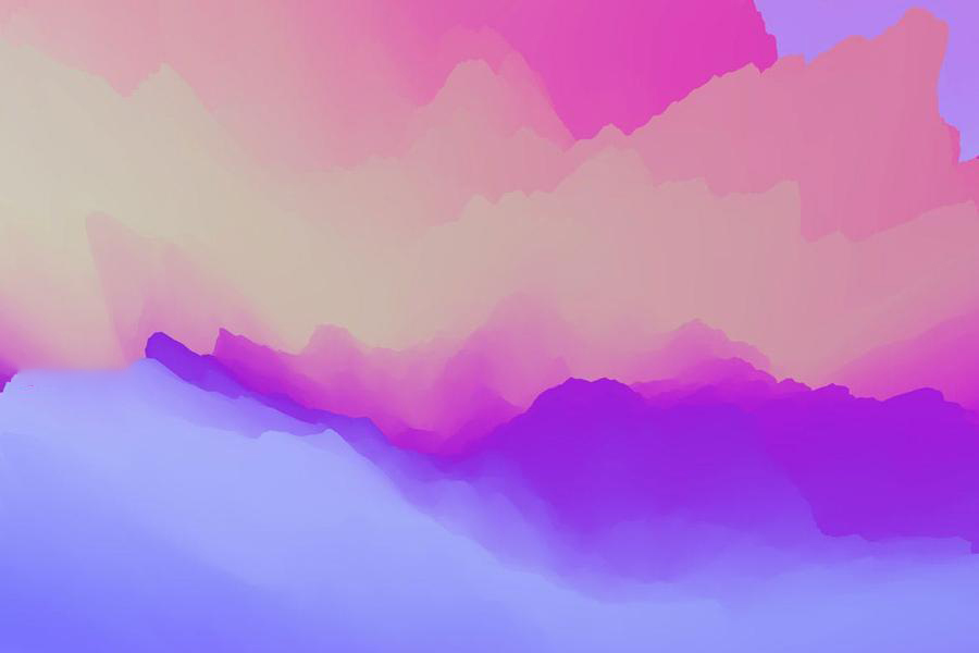 背景素材-彩虹色云彩山体渐变叠加剪影背景JPG素材 图片素材 第9张