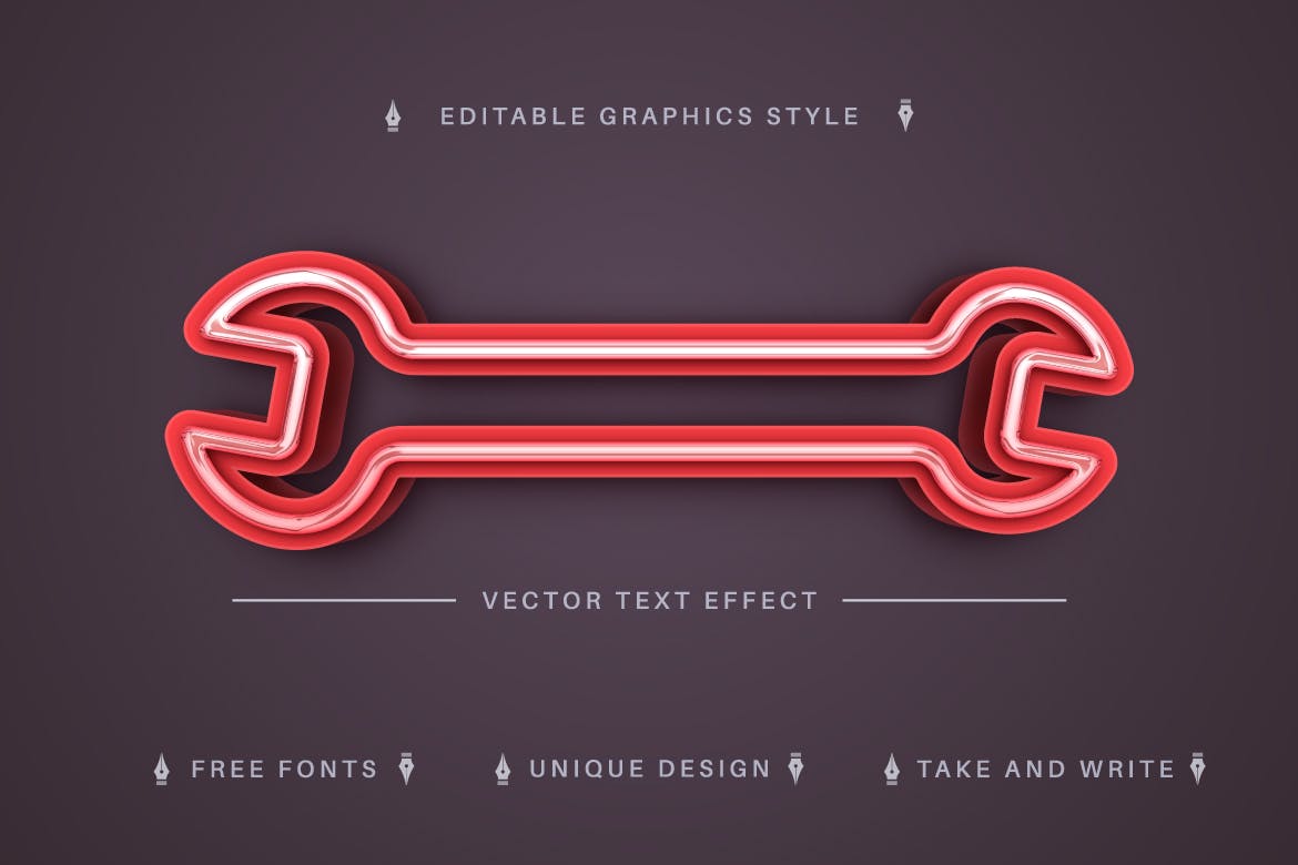 3D玻璃矢量文字效果字体样式 Smart Glasses – Editable Text Effect, Font Style 插件预设 第5张