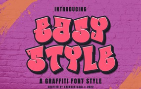 简易风格街头涂鸦字体 Easy Style – Graffiti Font Style