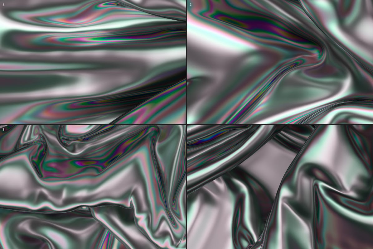 15个全息彩虹色的抽象背景图片素材 Iridescent Abstract Backgrounds 图片素材 第8张