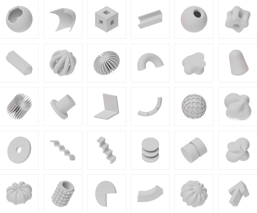 PNG素材-450款3D抽象几何图形纹理效果PNG素材 图片素材 第11张