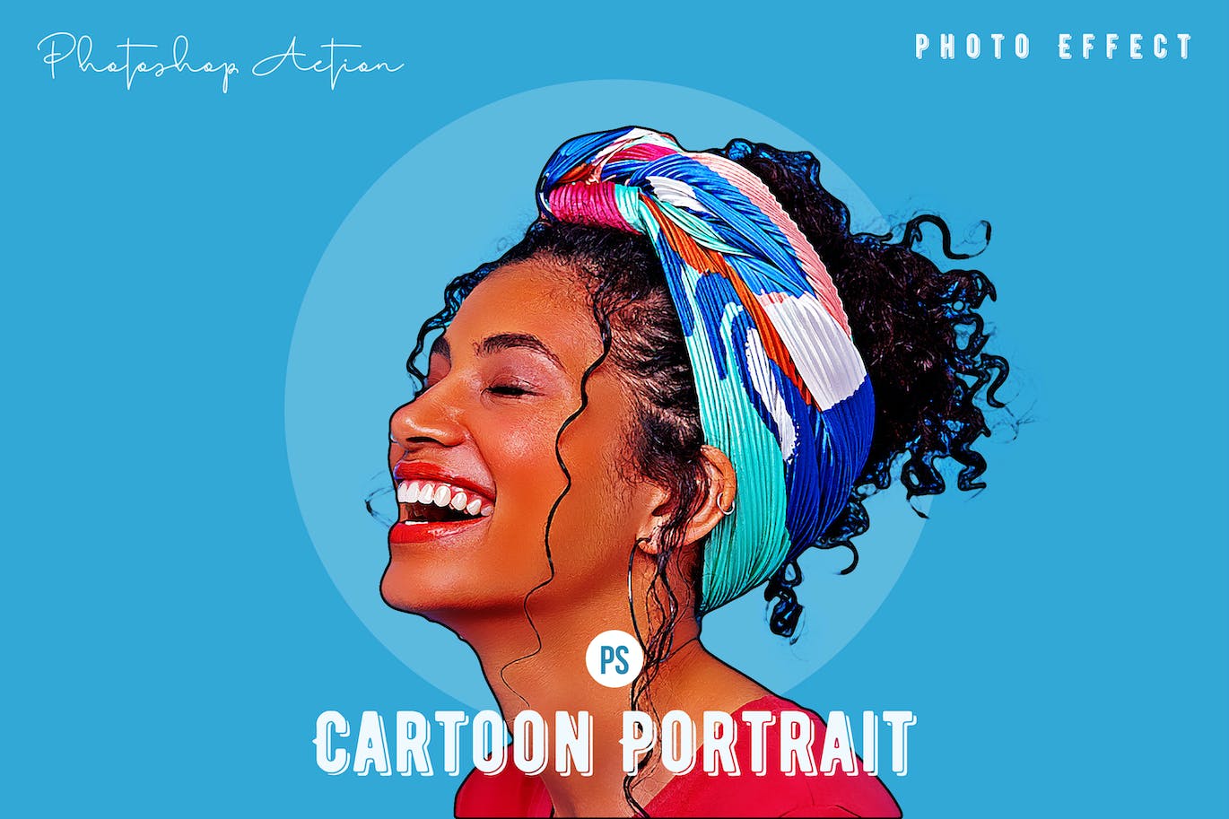 卡通肖像效果PS动作模板 Cartoon Portrait Photoshop Action 插件预设 第1张