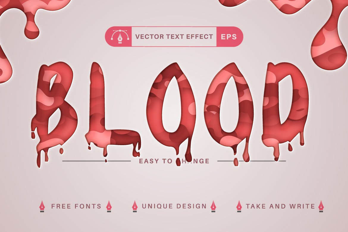 10个万圣节主题矢量文本效果字体样式 Set 10 Halloween Text Effects, Font Styles 插件预设 第9张