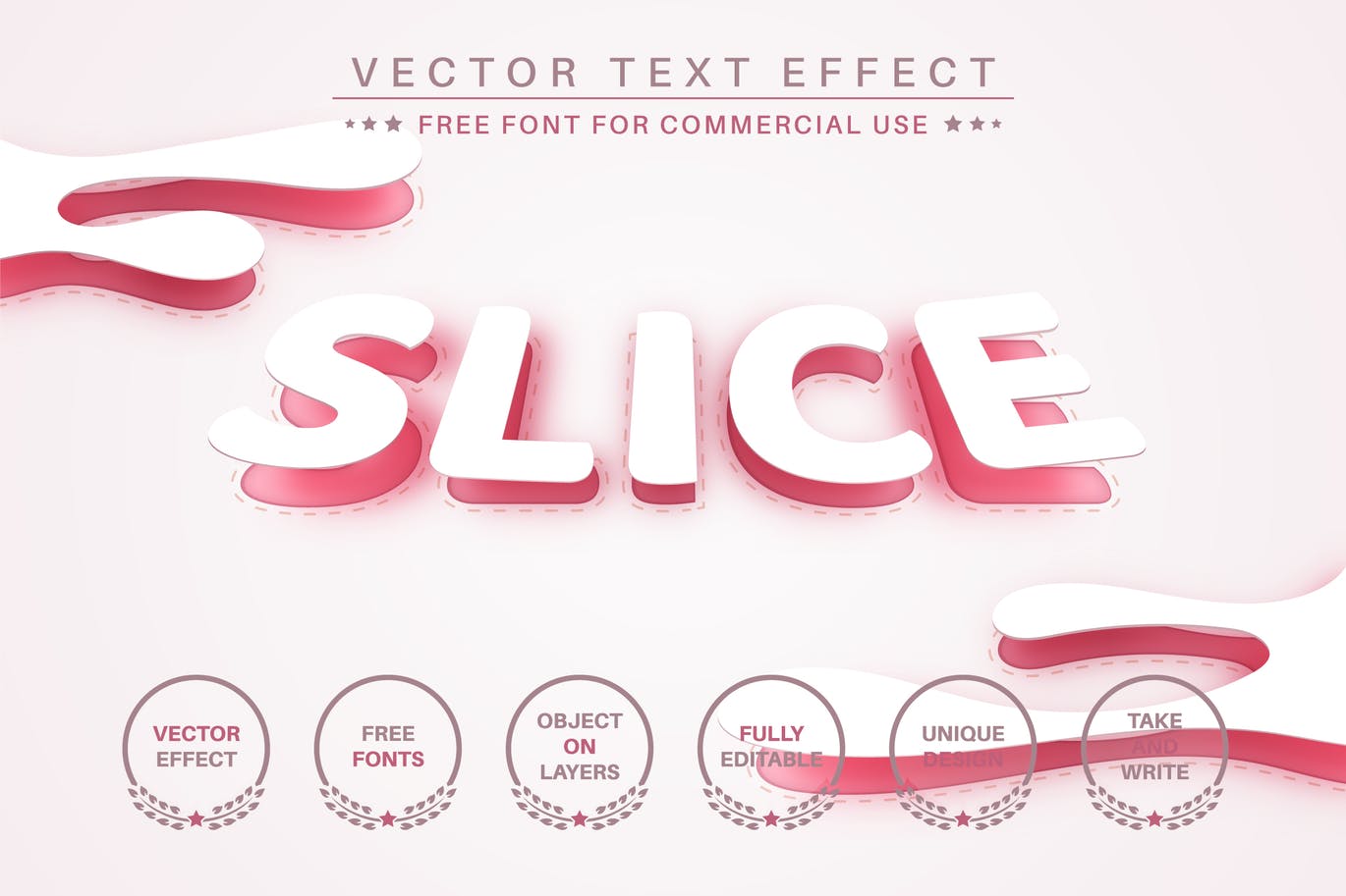 切片弧形矢量文字效果字体样式 Slice Arc – Editable Text Effect, Font Style 插件预设 第1张