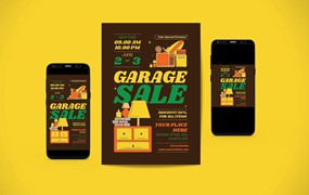 旧产品出售海报模板下载 Garage Sale Flyer Set